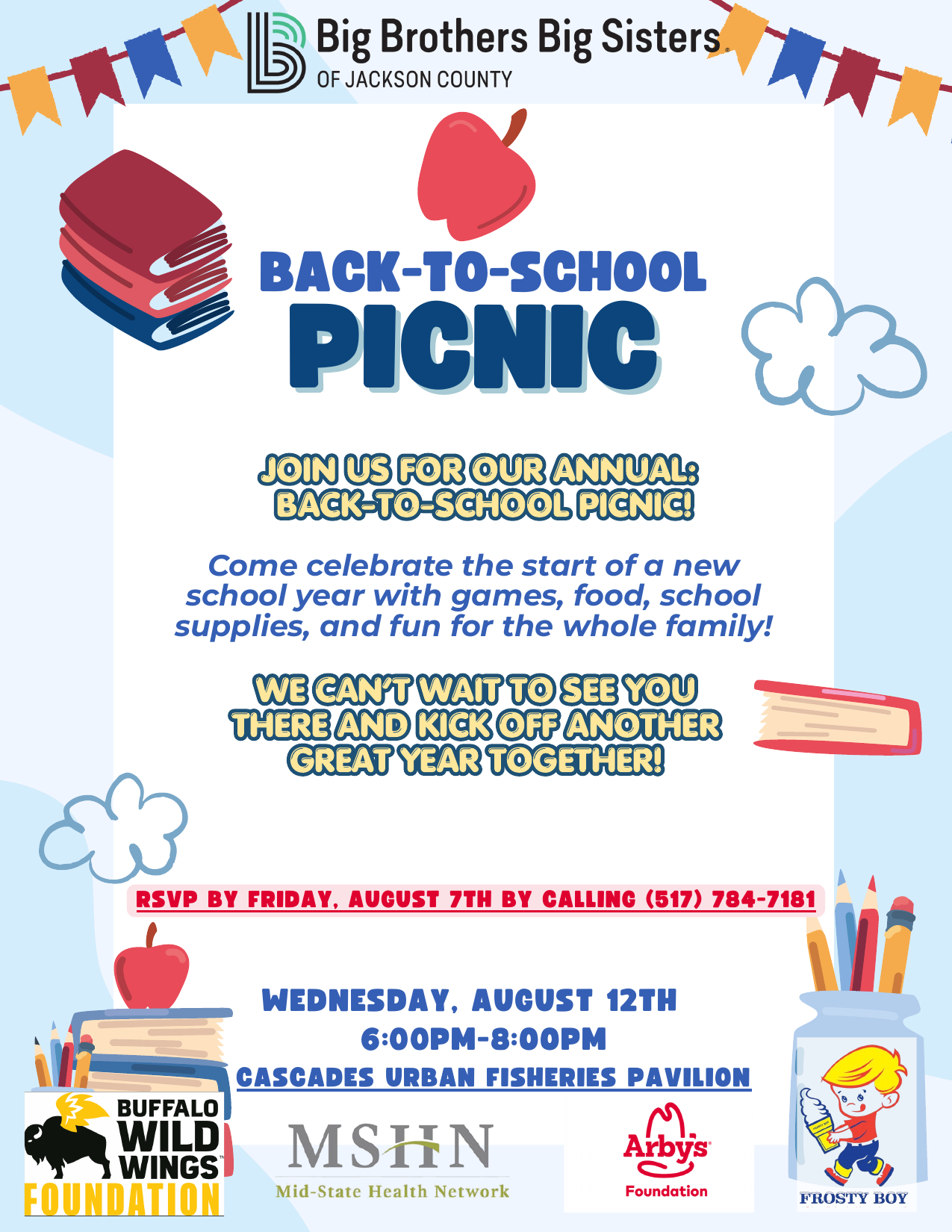 Back-to-School Picnic 2026 event flyer