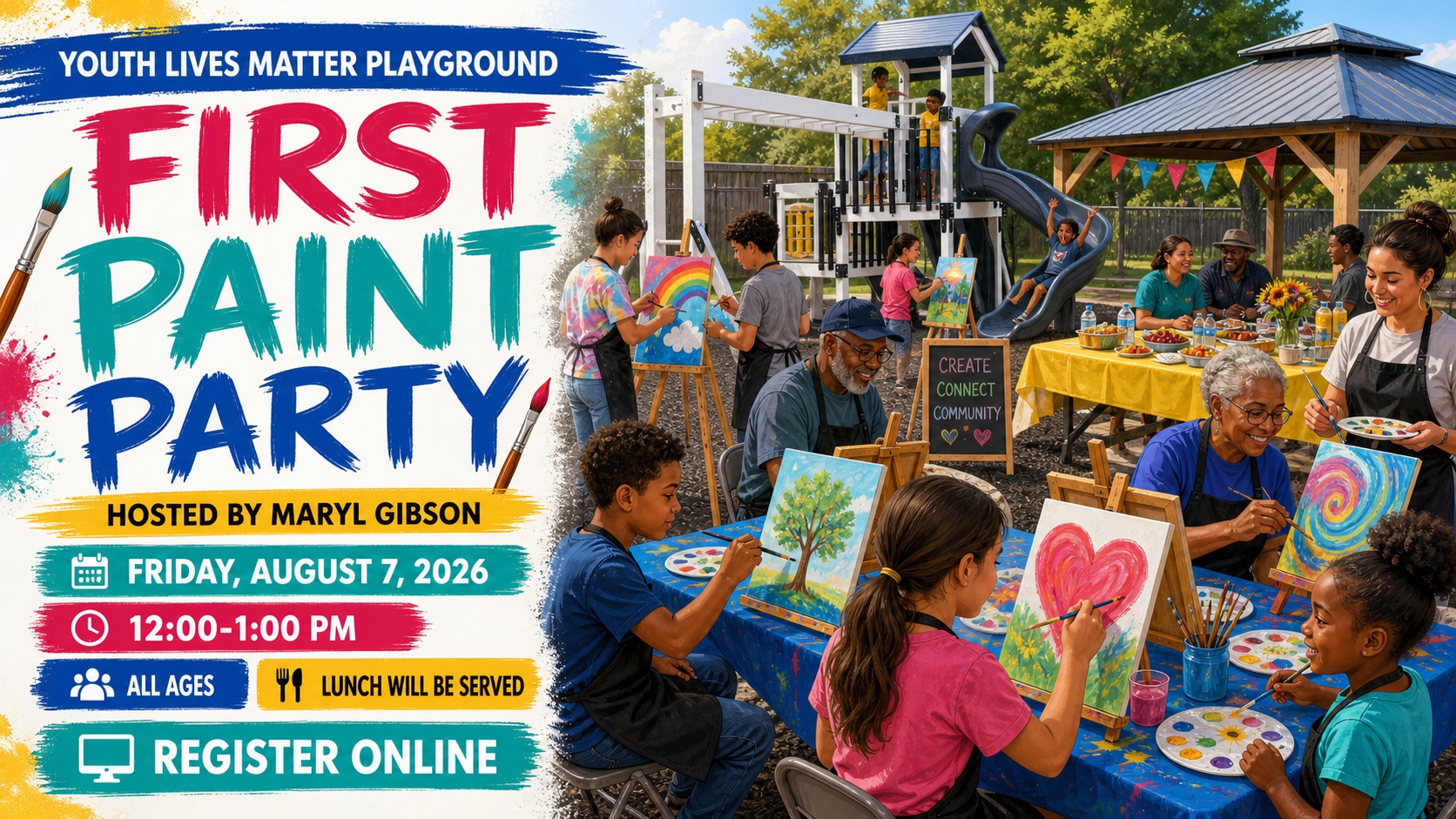 Youth Lives Matter Playground First Paint Party event flyer